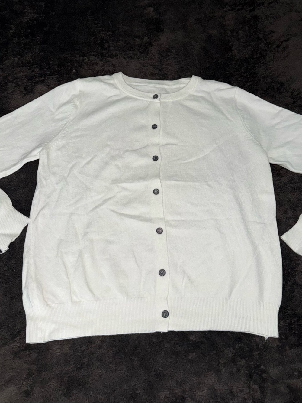 Amazon White Women's Button-Front Cardigan Sweater